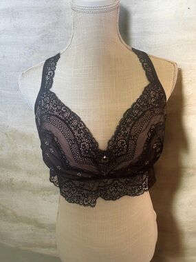 Love Black Sheer Lace Bralette
